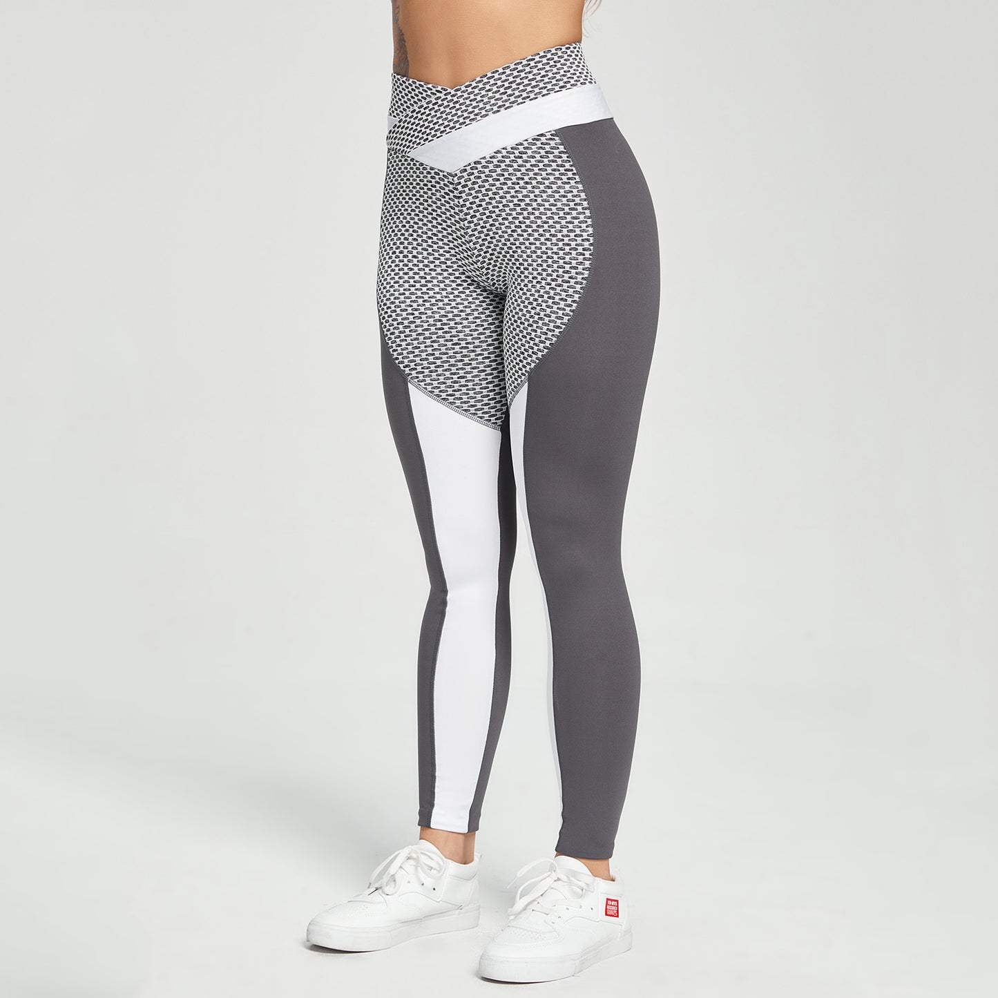 Calça Legging Fitness Estampa em Recortes Grace