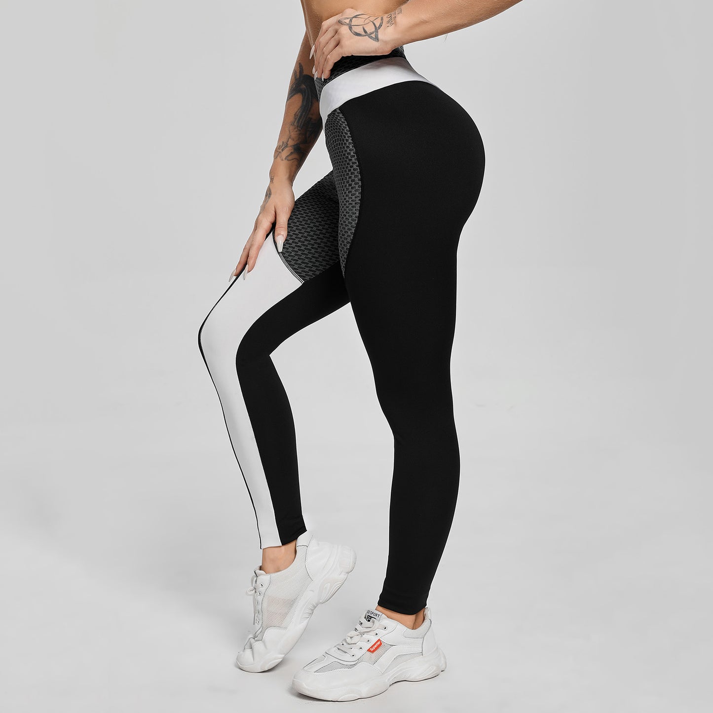 Calça Legging Fitness Estampa em Recortes Grace