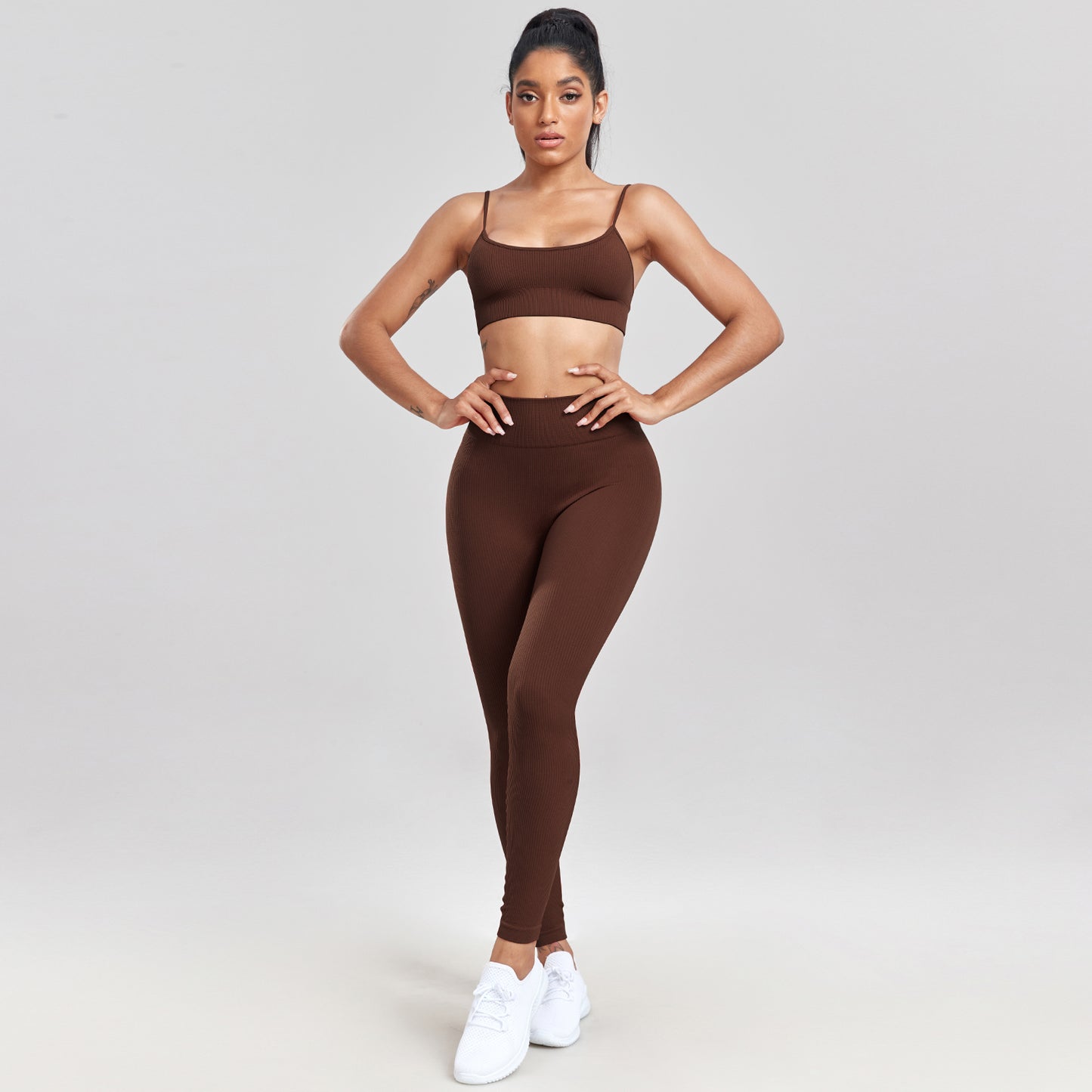 Conjunto Fitness Top de Alça e Calça Legging Agnes