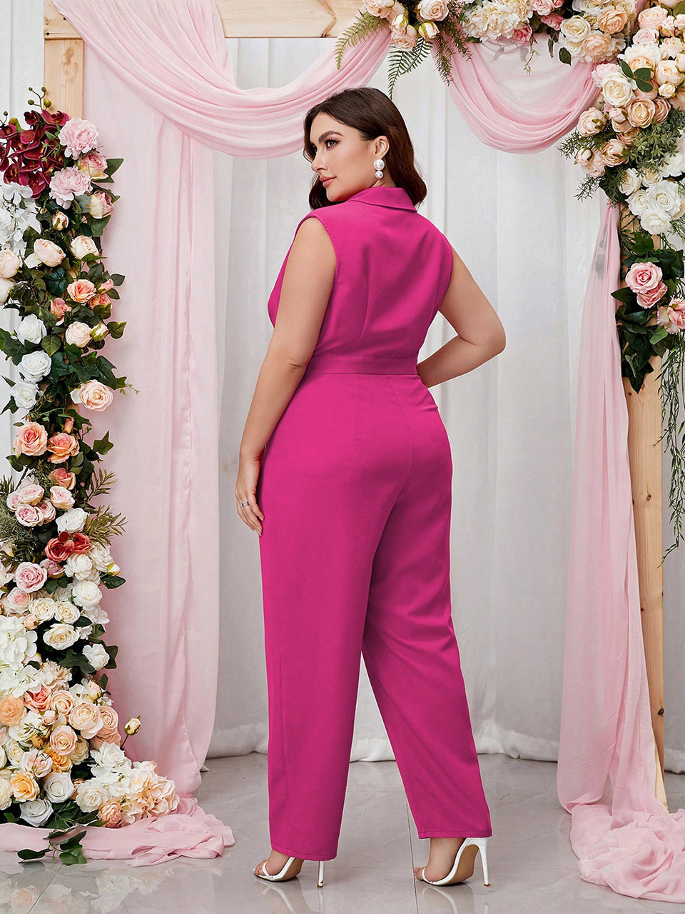 Macacão Longo Alfaiataria Plus Size Mery