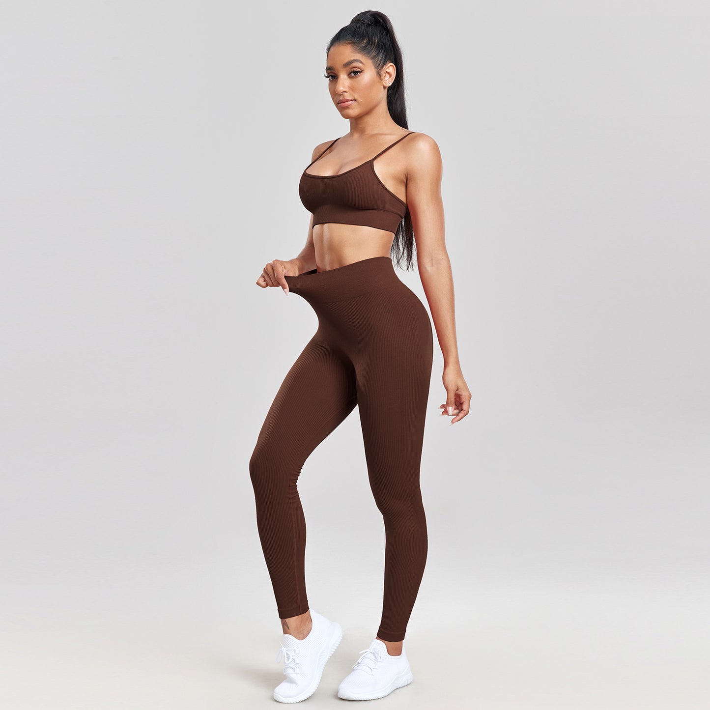 Conjunto Fitness Top de Alça e Calça Legging Agnes