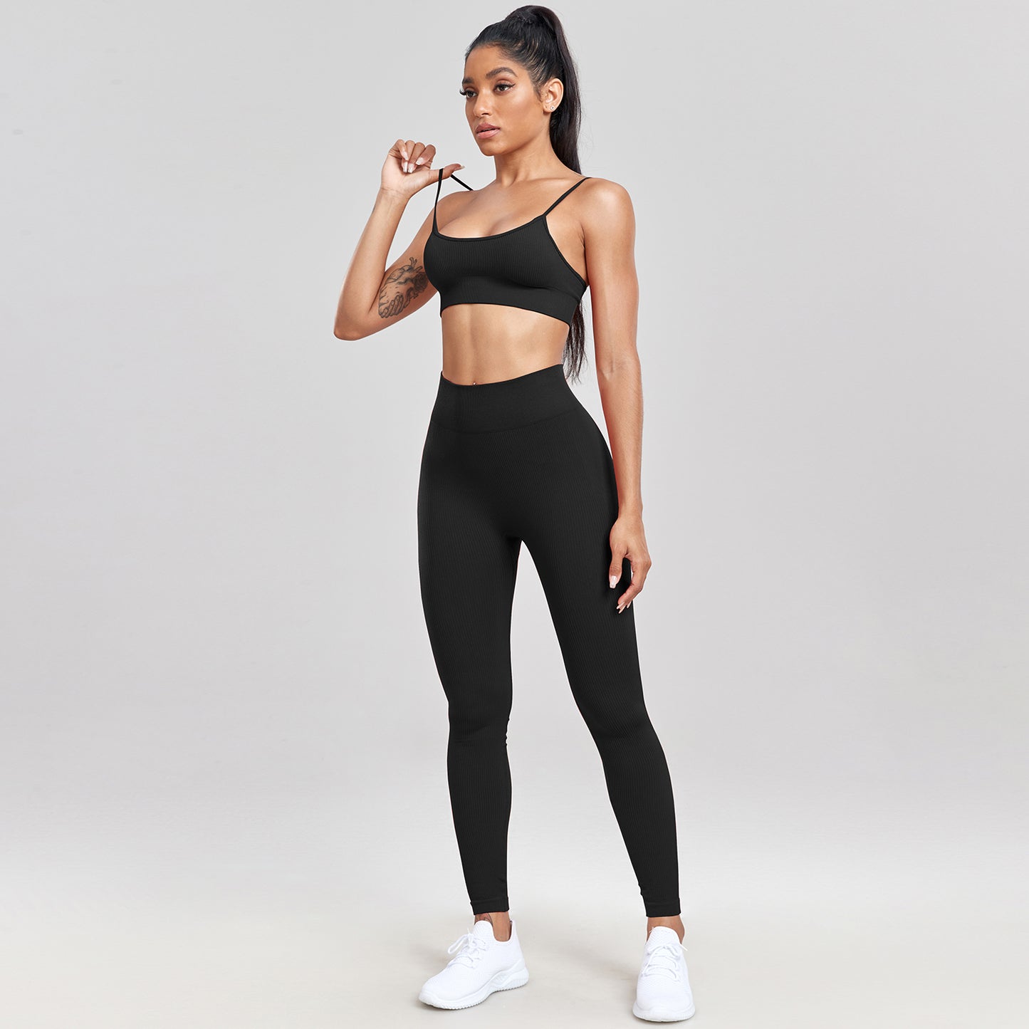 Conjunto Fitness Top de Alça e Calça Legging Agnes