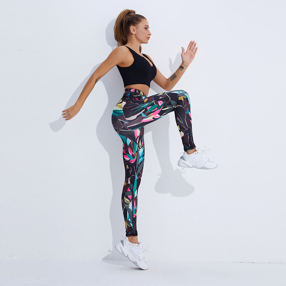 Calça Legging Fitness Estampada Floral Frida