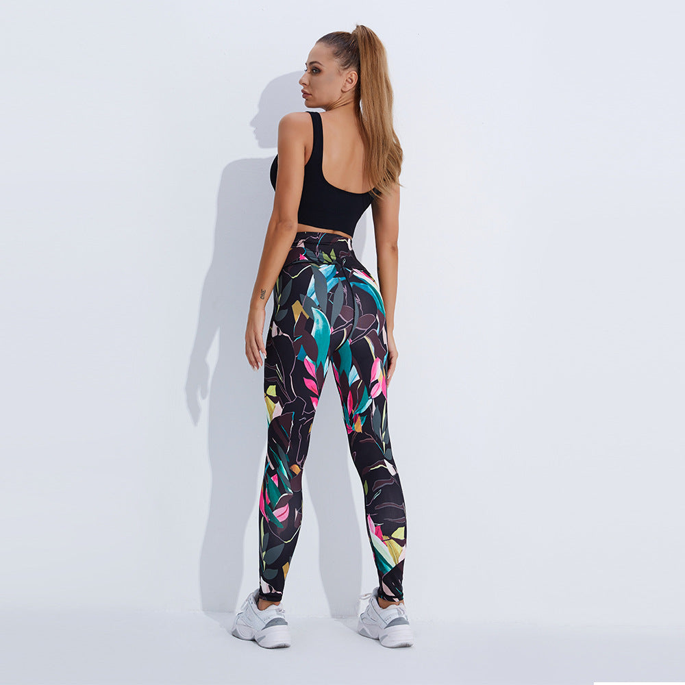 Calça Legging Fitness Estampada Floral Frida