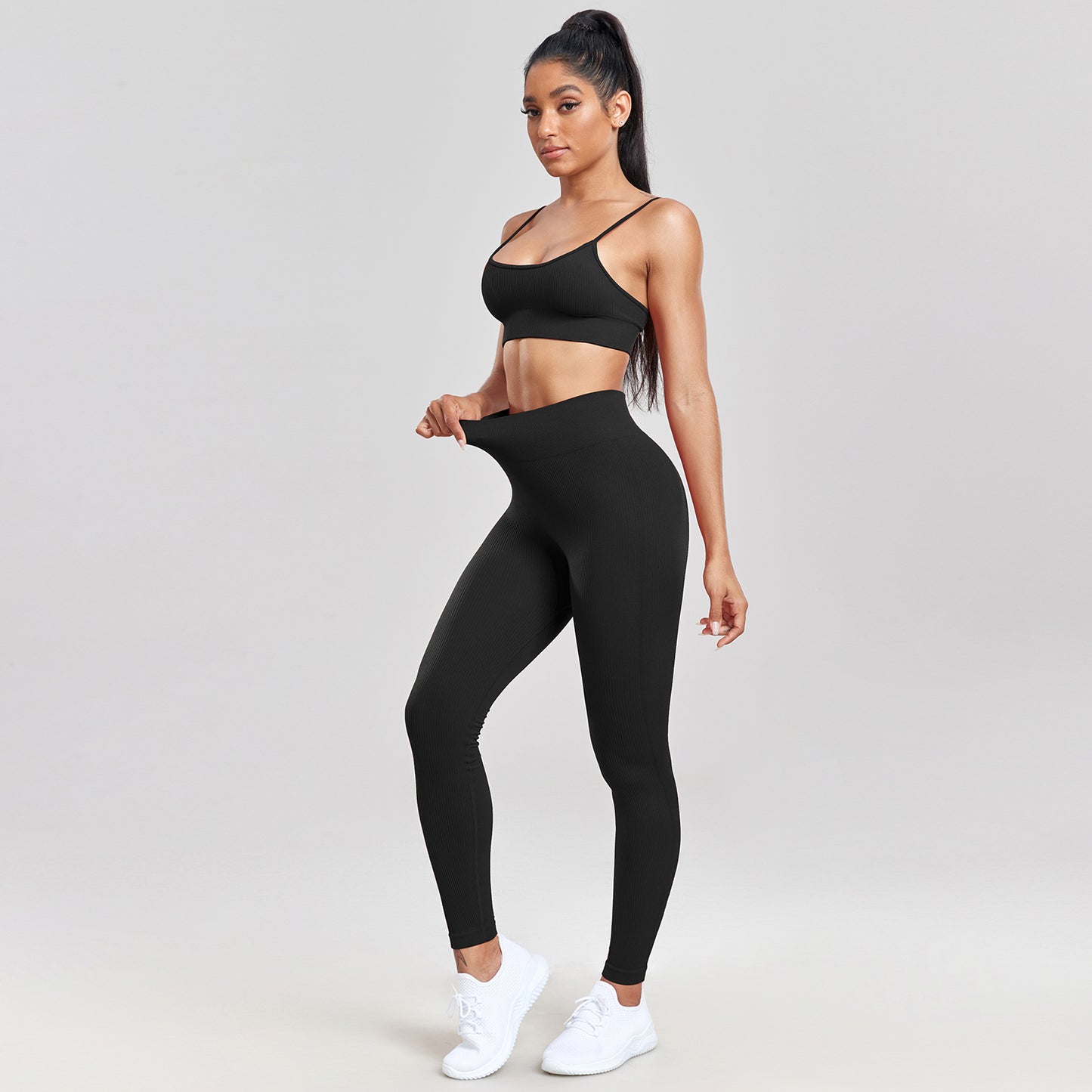 Conjunto Fitness Top de Alça e Calça Legging Agnes