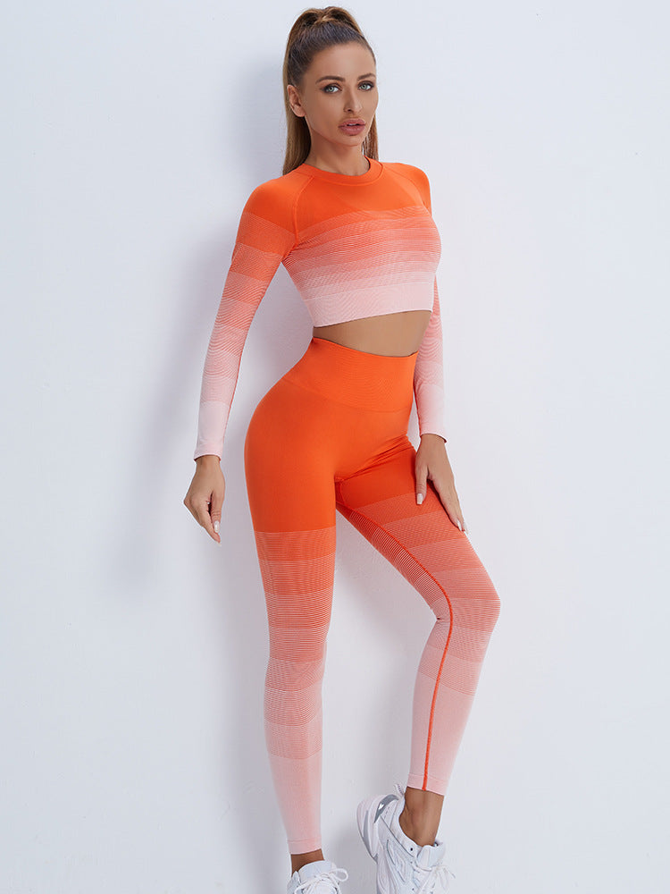 Conjunto Fitness Top Manga Longa e Legging Merida